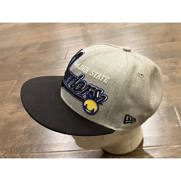 New Era 9Fifty Mens Gray Black NBA Golden State Warriors Hardwood Classic Hat - Picture 3 of 8